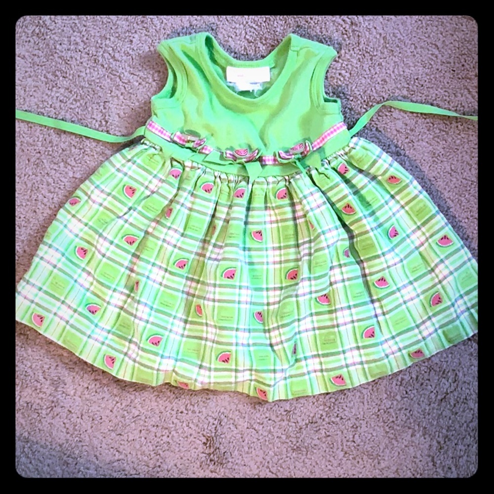 Bonnie Baby Watermelon Dress - 24 mo - Green